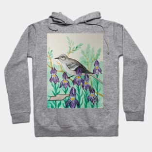 Tennessee state bird and flower, the mockingbird and iris Hoodie